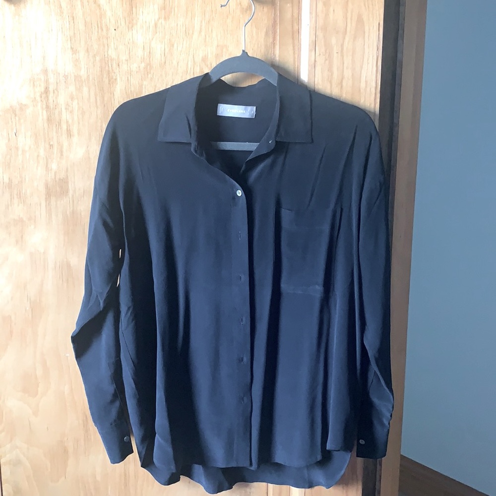 Everlane clean silk blouse 4